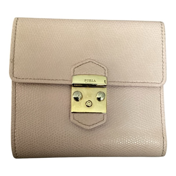 FURLA METROPOLIS SMALL BIFOLD WALLET BLUSH PINK - Picture 1 of 5